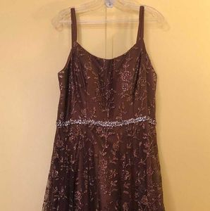 Prom dress /// brown dress